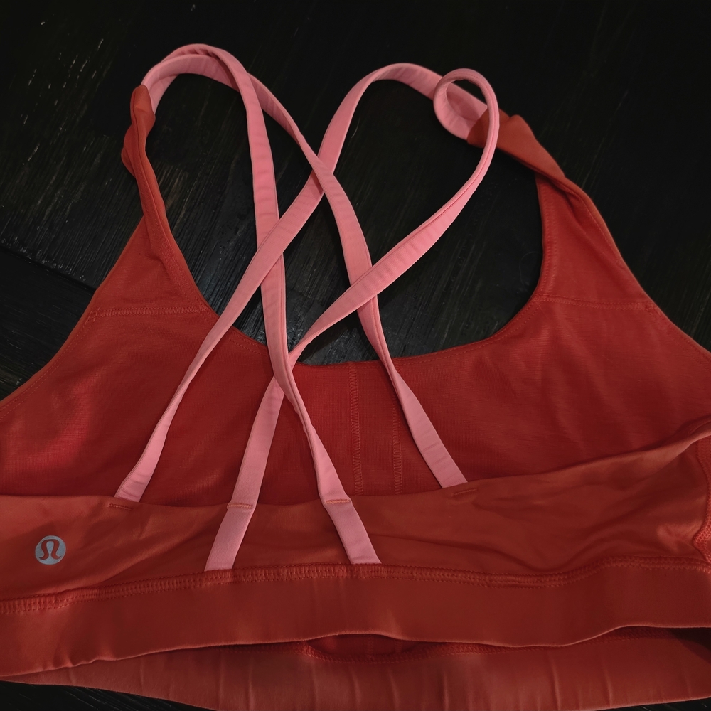 lululemon athletica Coral and Pink Sports Bra
